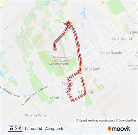 Ruta 518 Horarios Paradas Y Mapas Aeropuerto Actualizado