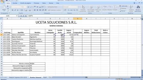 Cómo Crear Una Nómina De Pago Con Microsoft Excel 2007 Youtube