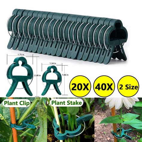 2040pcs Garden Plant Clips Plants Support Tool Small Large Ties 2