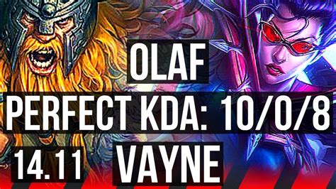 Olaf Vs Vayne Top Winrate Legendary Na Grandmaster