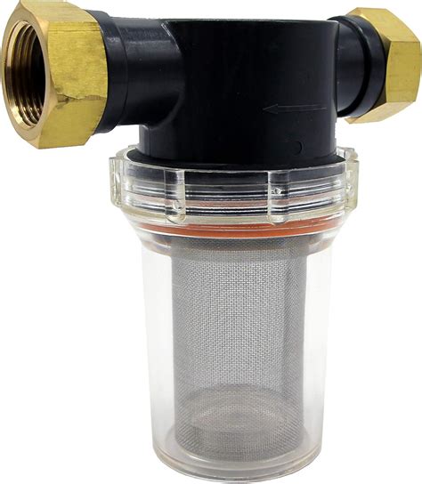 Kiam Power Products Inline Water Filter Brass Stainless Steel