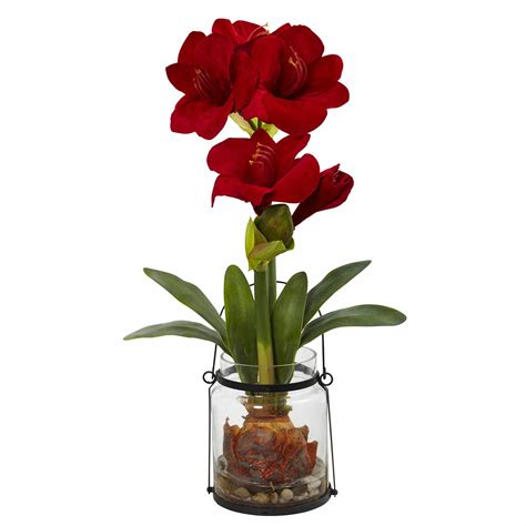 Nearly Natural Amaryllis Arrangements & Reviews | Wayfair.ca