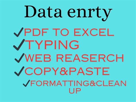 Data Entry Web Scraping Typing Web Research Copy Paste Upwork