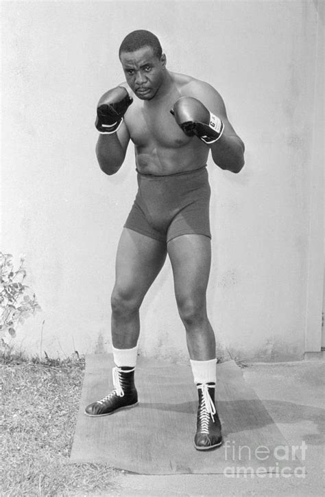 Sonny Liston Posing In Boxing Position by Bettmann