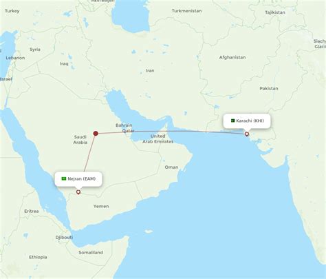 All Flight Routes From Karachi To Nejran Khi To Eam Flight Routes