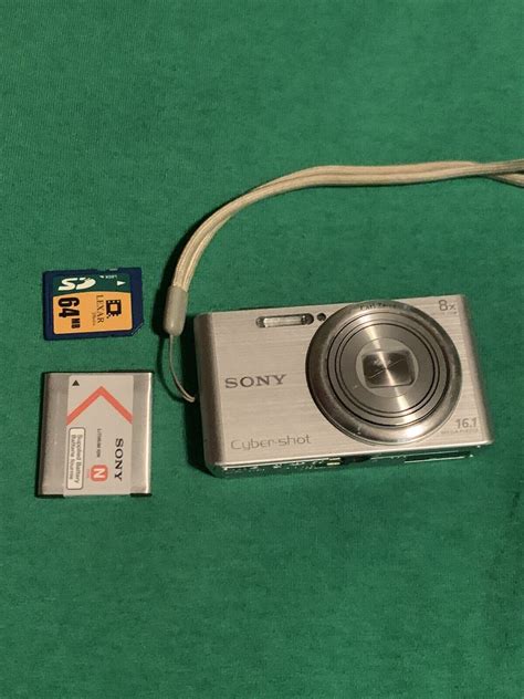 Sony Cyber Shot Dsc W Mp Digital Camera Silver W Sd Carl Zeiss