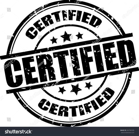 Certified Black Stamp Stock Illustration 262782335 Shutterstock