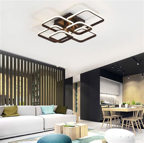 Rectangle Acrylic Aluminum Modern Led Ceiling Lights For Living Room