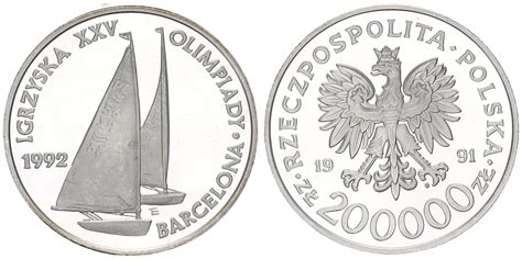 Polen Zloty Olympiade Barcelona Pp Polierte Platte Ma Shops