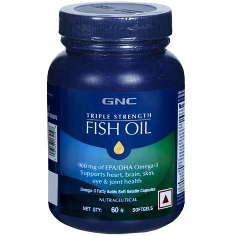 Buy GNC Triple Strength Fish Oil 1500 Mg With 900 Mg Of EPA DHA Omega