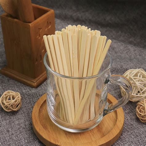 Made Of High Quality Solid Wood Drinks Eco Friendly Coffee Stirrers