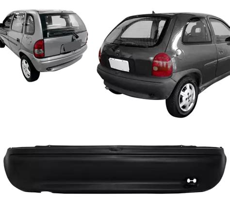 Parachoque Traseiro Corsa Wind Hatch 98 99 00 01 Preto Liso