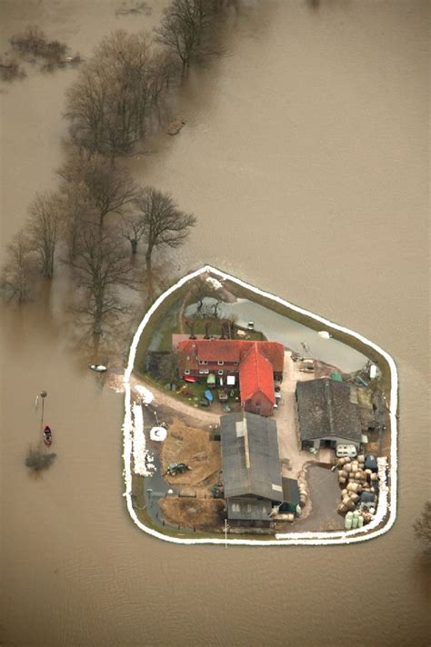 Luftaufnahme Hitzacker Jahrhundert Hochwasser Berschwemmung Am