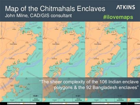 Map Of The Chitmahals Enclaves The Sheer Complexity Of The 106 Indian