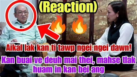 Pu K Sapdanga AIKAL LAK Chungchangah A Tawng Chhuak Ta Reaction Pui