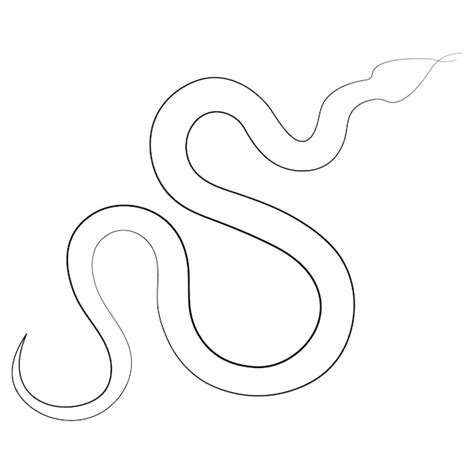 Dessin En Ligne Continue D Un Serpent Venimeux Illustration Vectorielle