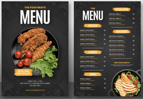 Tổng Hợp Mẫu Menu Nhà Hàng đẹp Nhất 2022