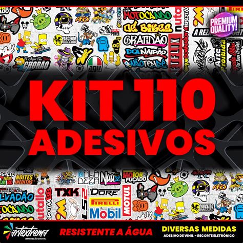 Kit Adesivos Vinil Variados Carro Moto Caminh O Bike