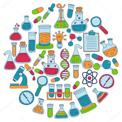 Qu Mica Farmacolog A Ciencias Naturales Conjunto De Garabatos