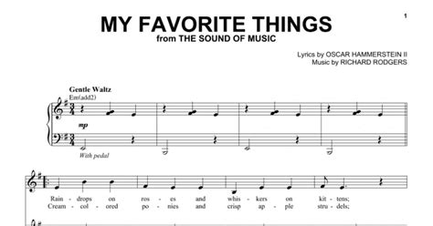 My Favorite Things Piano And Vocal Print Sheet Music Now