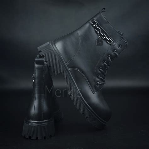 High Quality High Ankle Black Boots For Women In Bd Merkis