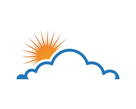 Cloud and sun data logo and symbols icons 609888 Vector Art at Vecteezy