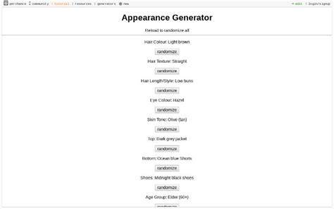 Appearance Generator