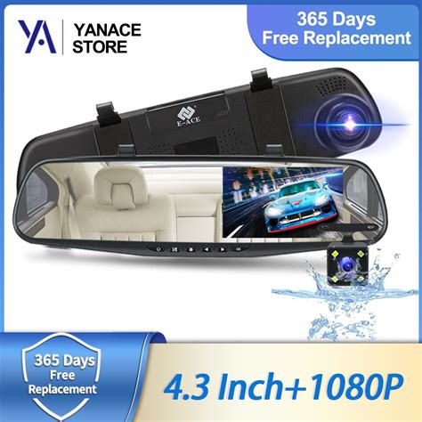 Yanace Cámara de salpicadero DVR FHD 1080P para coche grabadora de 4 3