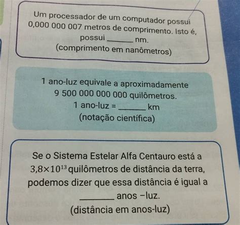 Solved Um processador de um computador possuí 0 000 000 007 metros de