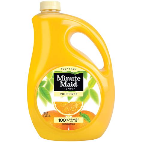 Minute Maid Orange Juice Pulp Free 128 Fl Oz Walmart