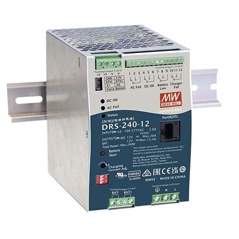 Mean Well Drs 240 Series Din Rail Power Supplies Mean Well