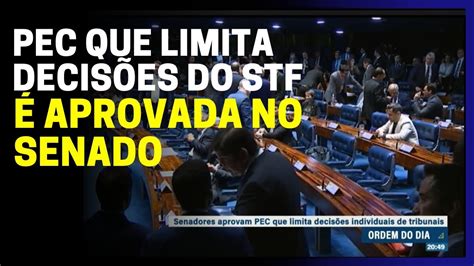 Senado aprova PEC que limita decisões individuais de magistrados Agora