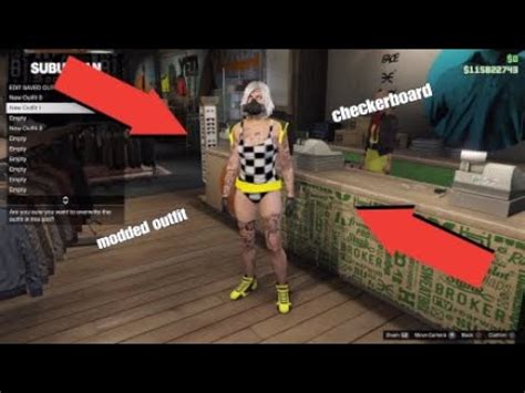 Gta Online How To Create A Female Modded Outfit Checkerboard Outfit