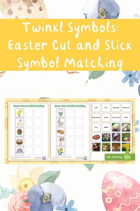 Twinkl Symbols Easter Cut And Stick Symbol Matching Activity