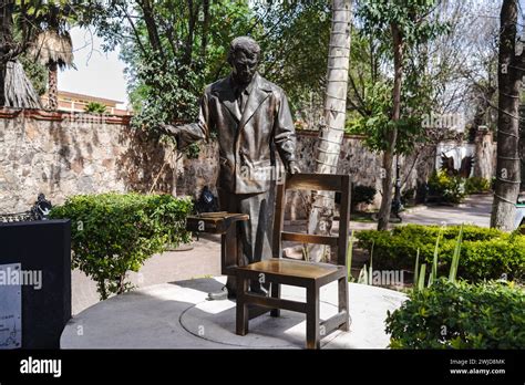 Statue Dedicated To Mexican Actor Mario Moreno Known By The Stage Name