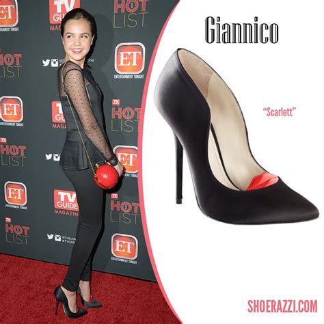 Bailee Madison In Giannico Scarlett Satin Pumps Shoerazzi Satin