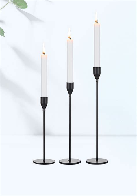 Nuptio Candlestick Holders Taper Candle Holders 2 Pcs Candle Stick Holders Set