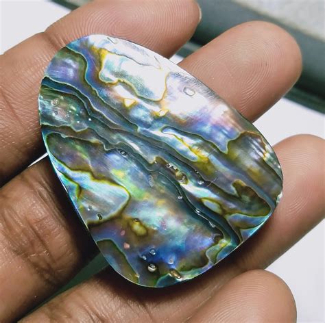 Fantastic Natural Abalone Shell Gemstone Cabochon Loose Etsy