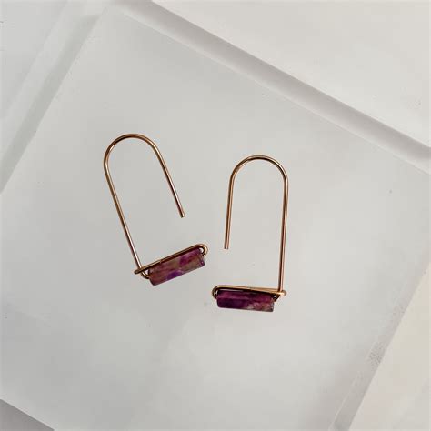 Modern Jewelry - Amethyst Drop Earrings – Rare Earth Mercantile