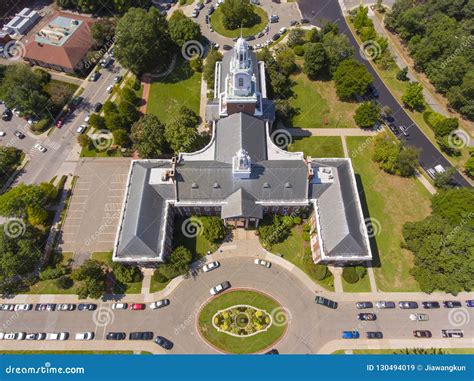 Newton City Hall Aerial View, Massachusetts, USA Stock Image - Image of bill, legislature: 130494019