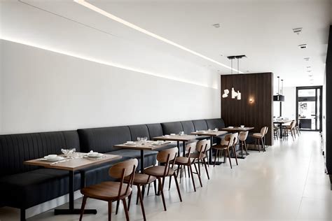 Minimalist-style (restaurant interior) with restaurant decor and ...