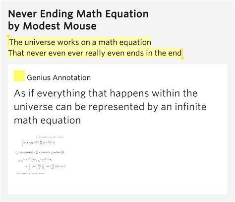 The Universe Works On A Math Never Ending Math Equation