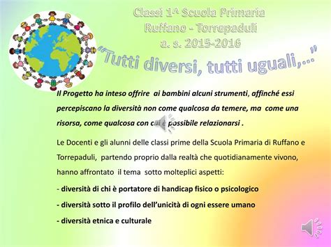 Classi Prime Primaria Tutti Diversi Tutti Uguali Ppt