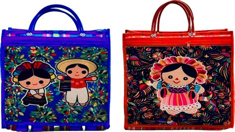 Amazon Pack Of 3 Large Size Gusseted Mercado Bags Mexican Tote