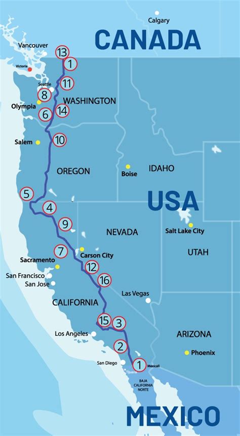 Pacific Crest Trail Map