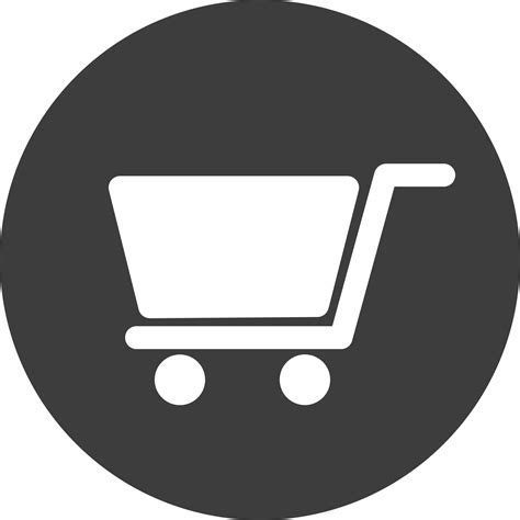 Shopping Cart Icon In Black Circle 27254585 PNG