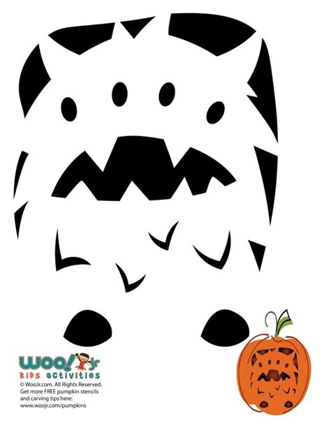 Monster Pumpkin Carving Stencils Woo Jr Kids Activities Children