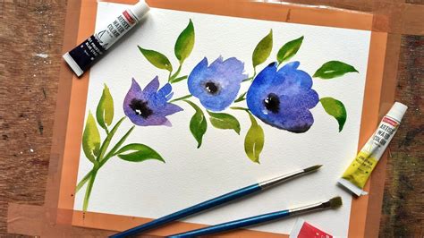 How To Draw Flowers Using Watercolor Best Flower Site