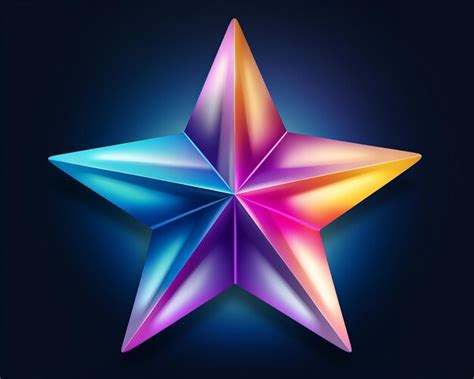 Una Estrella De Colores Sobre Un Fondo Negro Vector Premium