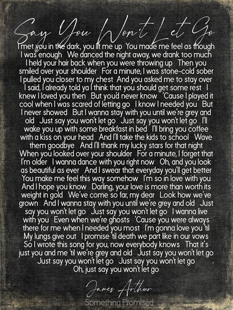 Lyrics Say You Won T Let Go